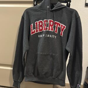 Champion Liberty University Hoodie - Black and Red